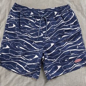 Vineyard Vines Navy Whale Swim Trunks Medium